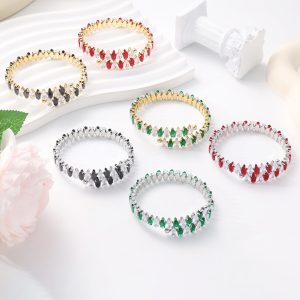Strictly Cross Border Stainless Steel Zirconia Bracelet18KFashion openings adjustable inlaid diamond color bracelet jewelry